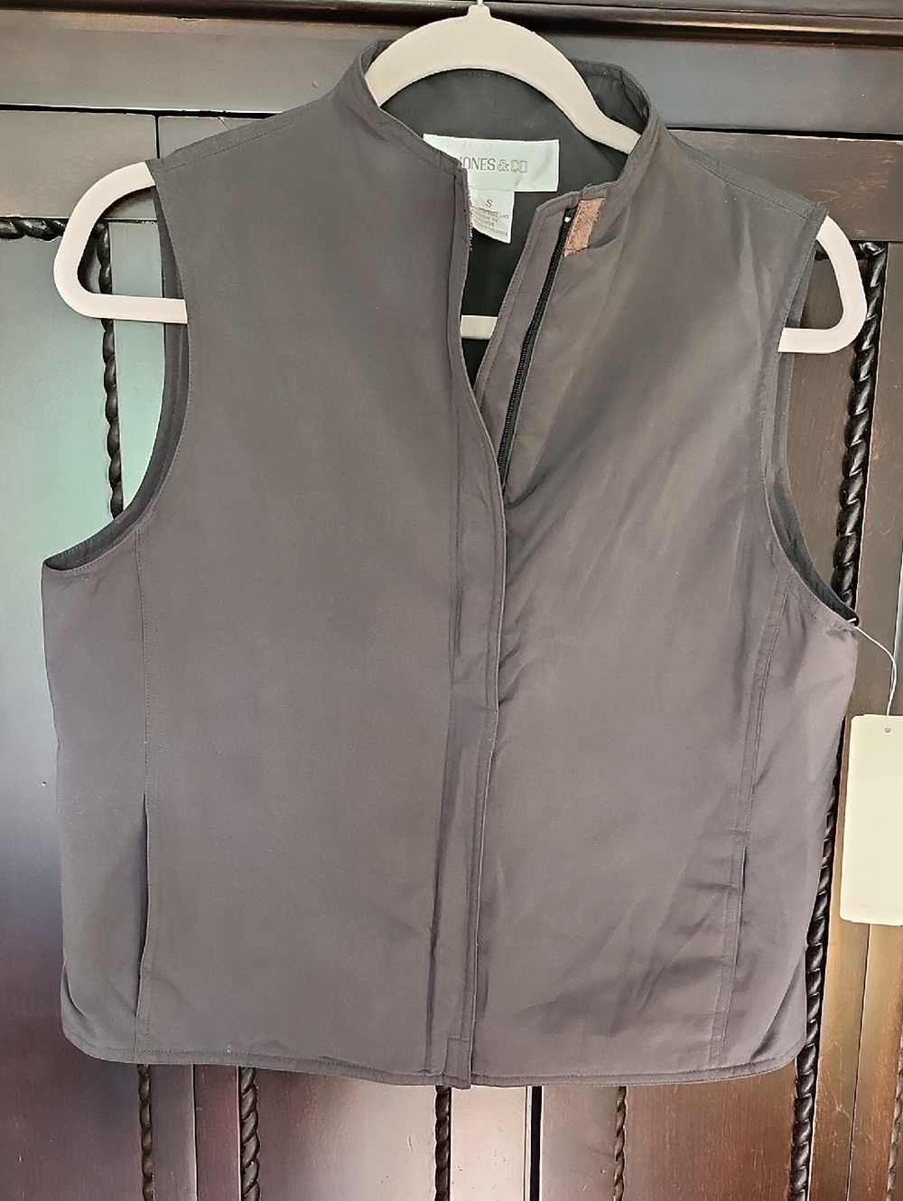 Jones & Co Dark Gray Polyester Vest